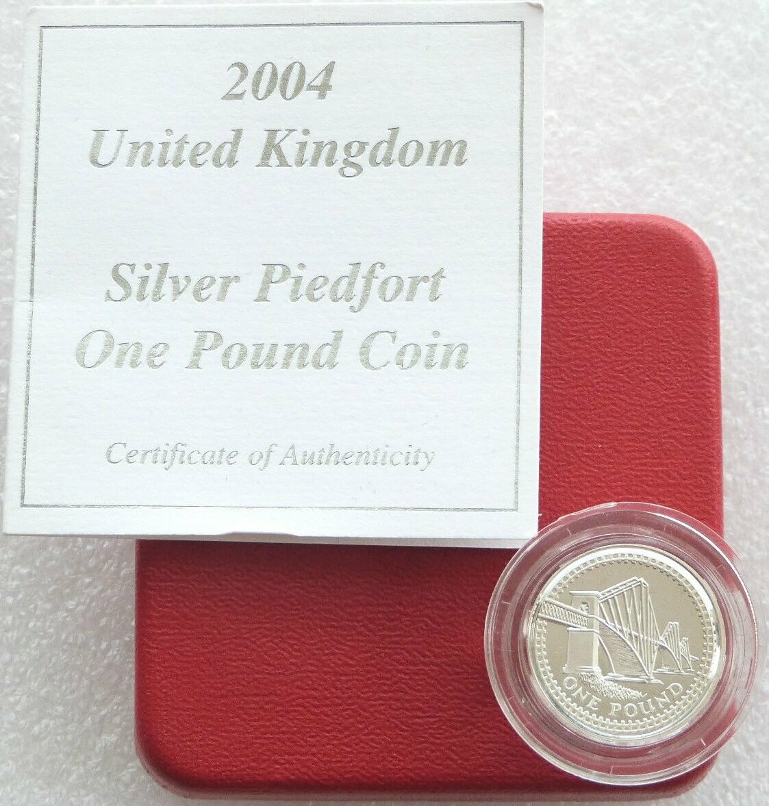 2004 Forth Railway Bridge Piedfort £1 Silver Proof Coin Box Coa