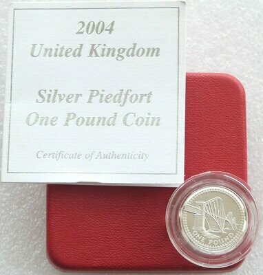 2004 Forth Railway Bridge Piedfort £1 Silver Proof Coin Box Coa