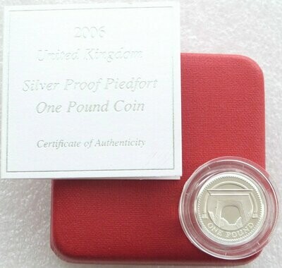 2006 Egyptian Arch Bridge Piedfort £1 Silver Proof Coin Box Coa