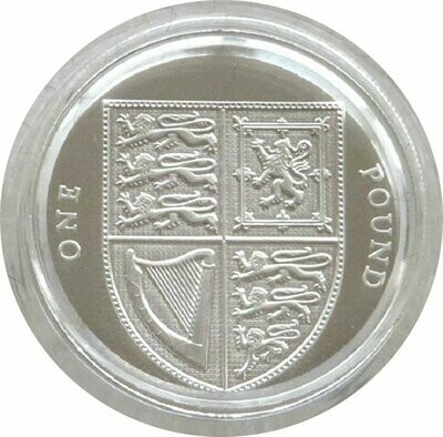 2008 Royal Shield of Arms Piedfort £1 Silver Proof Coin