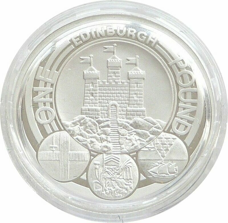 2011 Capital Cities of the UK Edinburgh Piedfort £1 Silver Proof Coin