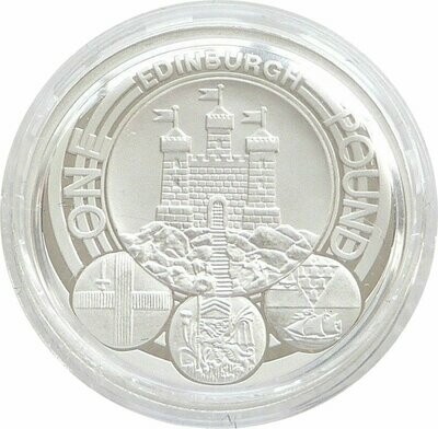 2011 Capital Cities of the UK Edinburgh Piedfort £1 Silver Proof Coin