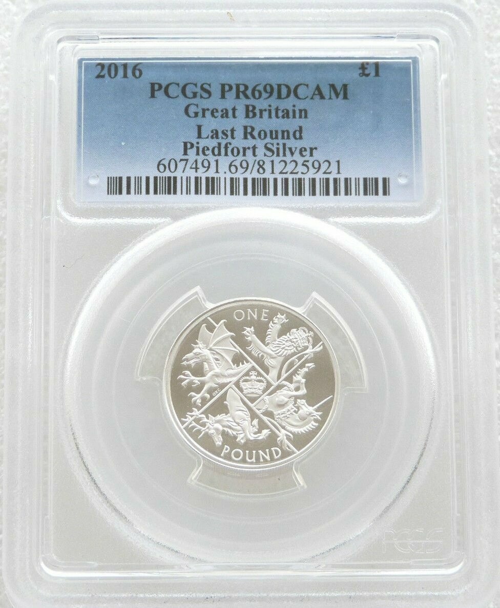 2016 Last Round Pound Piedfort £1 Silver Proof Coin PCGS PR69 DCAM