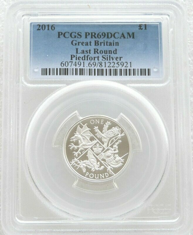 2016 Last Round Pound Piedfort £1 Silver Proof Coin PCGS PR69 DCAM