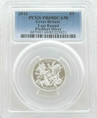 2016 Last Round Pound Piedfort £1 Silver Proof Coin PCGS PR69 DCAM