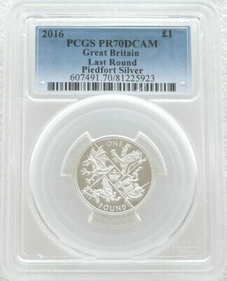 2016 Last Round Pound Piedfort £1 Silver Proof Coin PCGS PR70 DCAM