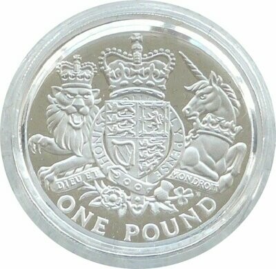 2015 Royal Arms Piedfort £1 Silver Proof Coin Box Coa