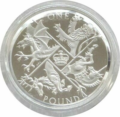 2016 Last Round Pound Piedfort £1 Silver Proof Coin Box Coa