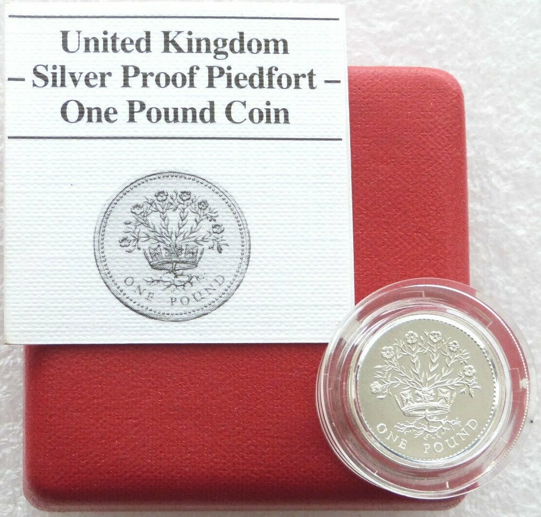 1986 Irish Flax Plant Piedfort £1 Silver Proof Coin Box Coa