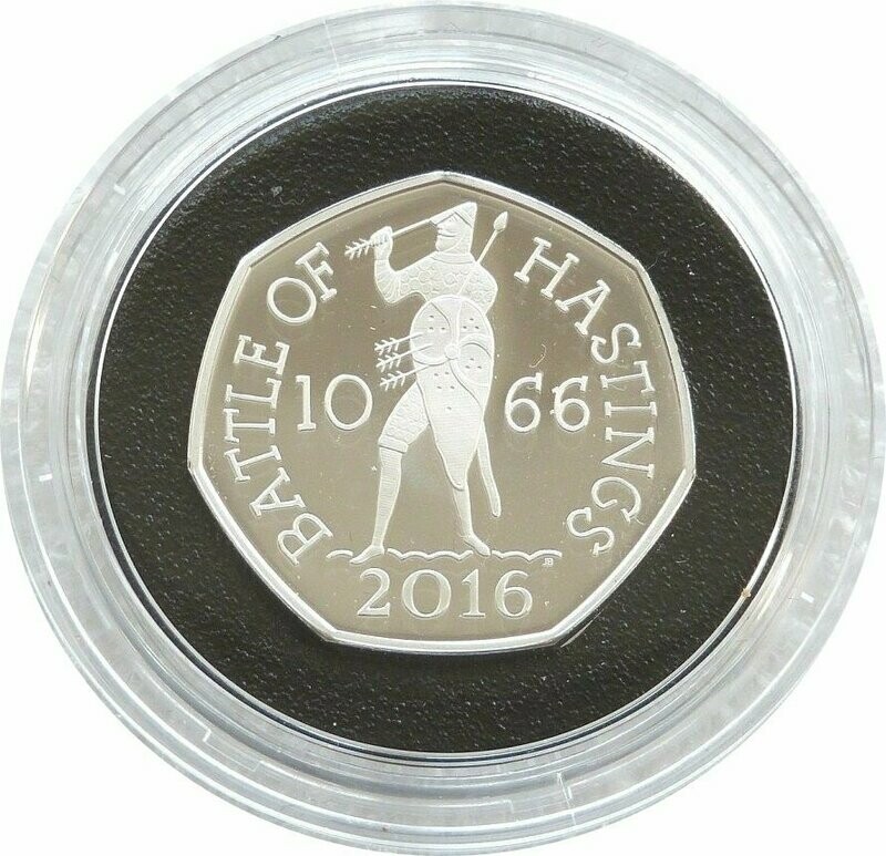 2016 Battle of Hastings Piedfort 50p Silver Proof Coin Box Coa