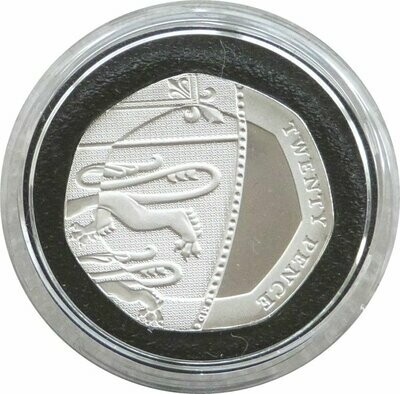 2008 Royal Shield of Arms Piedfort 20p Silver Proof Coin