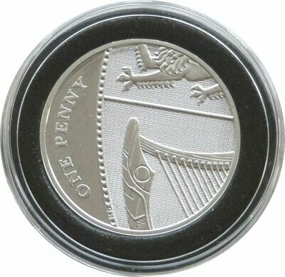 2008 Royal Shield of Arms Piedfort 1p Silver Proof Coin