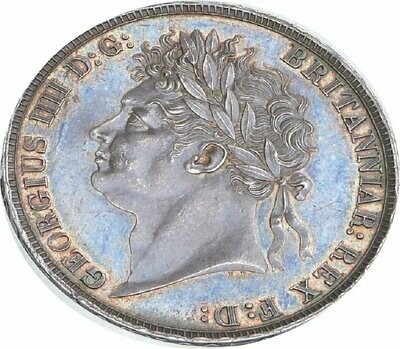 1821 George IV Secundo Laur Head Silver Proof Crown Coin