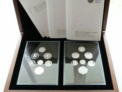 2008 Emblems of Britain Royal Shield of Arms Platinum Proof 14 Coin Set Box Coa