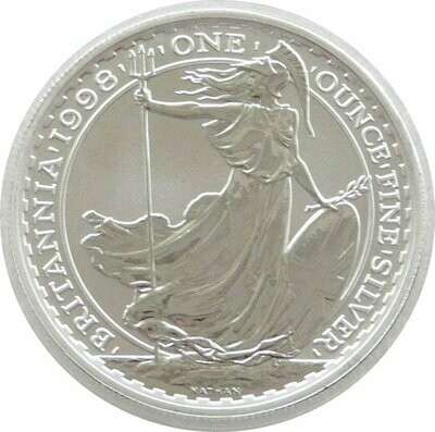 1998 Britannia £2 Silver Bullion 1oz Coin