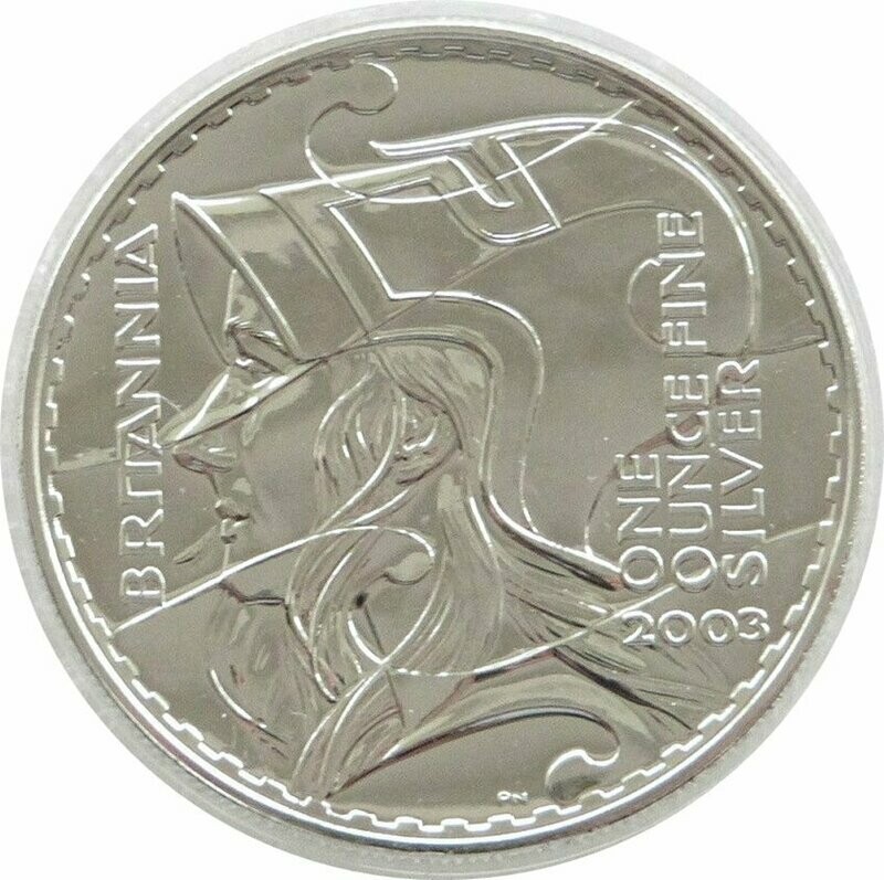 2003 Britannia £2 Silver Bullion 1oz Coin