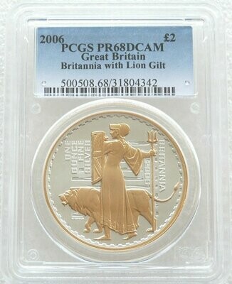 2006 Britannia £2 Silver Gold Proof 1oz Coin PCGS PR68 DCAM