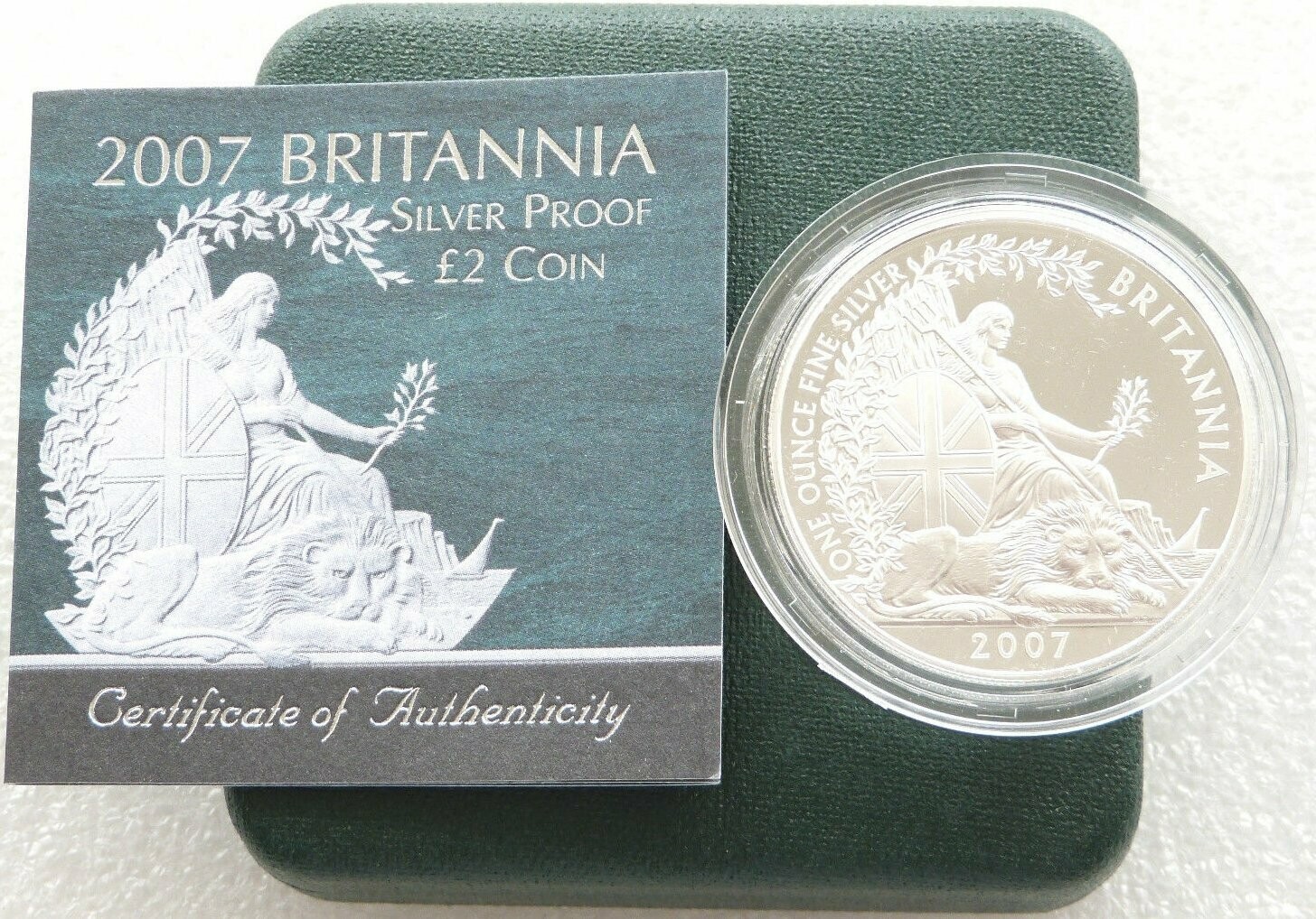 2007 Britannia £2 Silver Proof 1oz Coin Box Coa