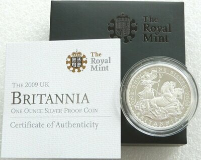 2009 Britannia £2 Silver Proof 1oz Coin Box Coa