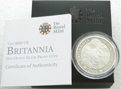 2010 Britannia £2 Silver Proof 1oz Coin Box Coa