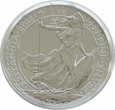 2015 Britannia £2 Silver 1oz Coin - Plain Smooth Fields