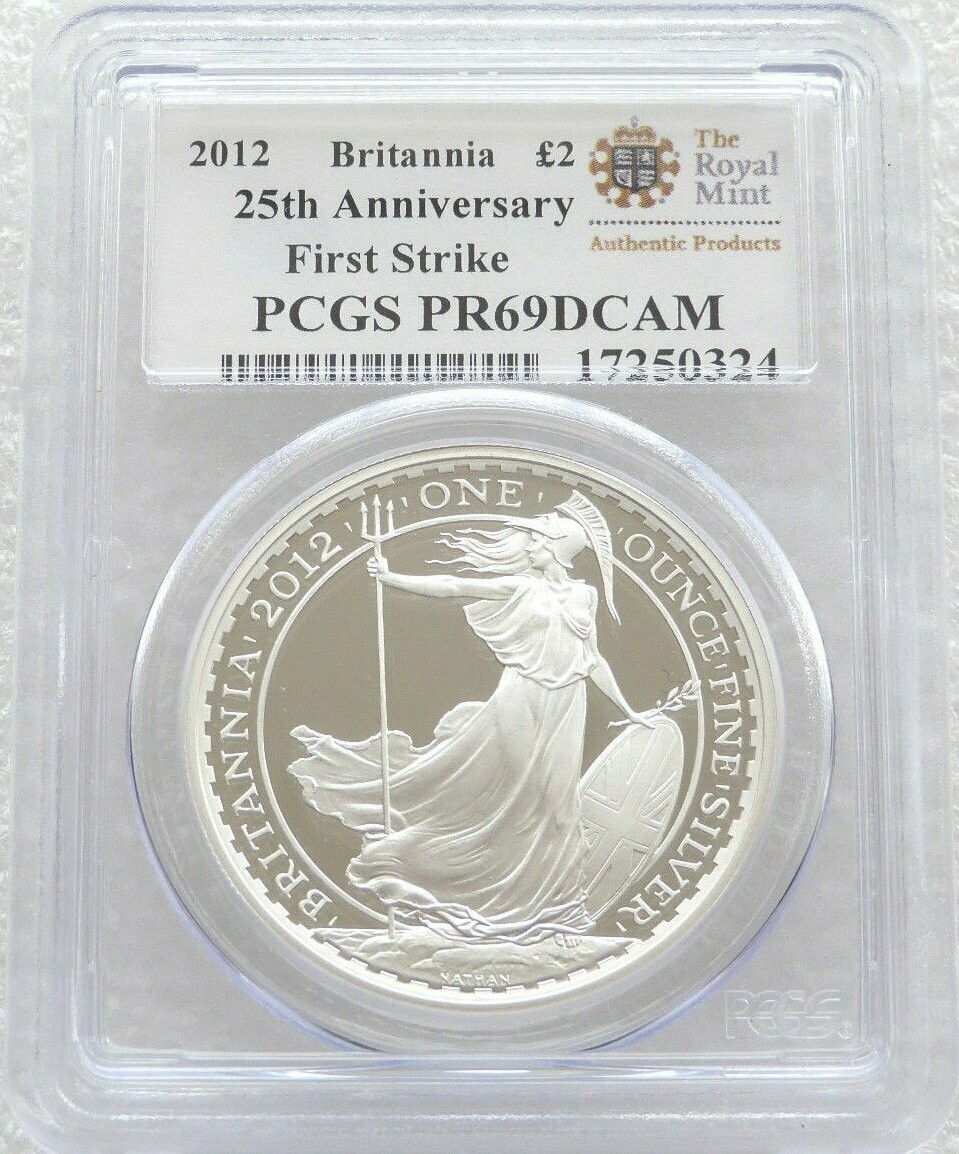 2012 Britannia £2 Silver Proof 1oz Coin PCGS PR69 DCAM First Strike