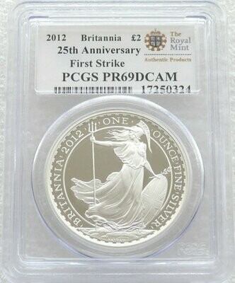 2012 Britannia £2 Silver Proof 1oz Coin PCGS PR69 DCAM First Strike