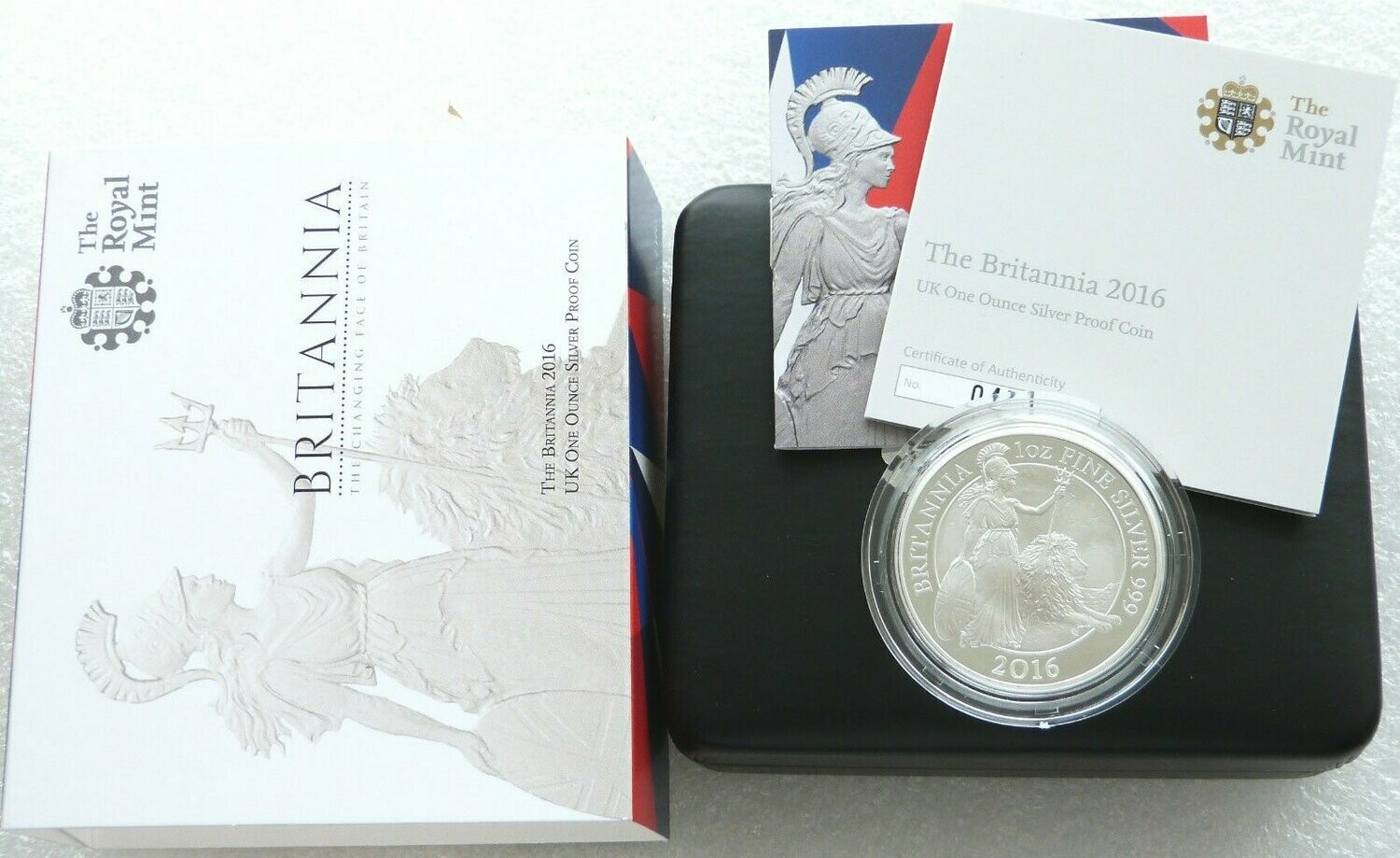 2016 Britannia £2 Silver Proof 1oz Coin Box Coa - Mintage 4,137