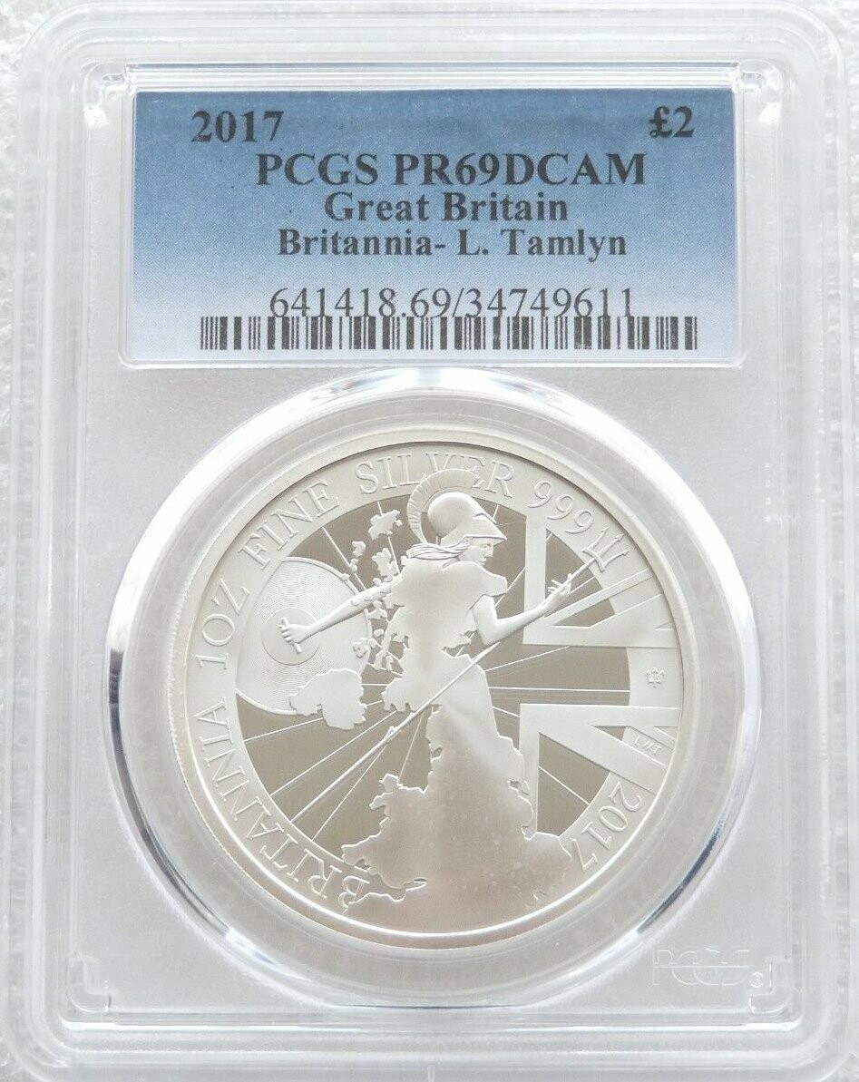 2017 Britannia £2 Silver Proof 1oz Coin PCGS PR69 DCAM
