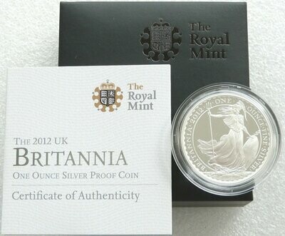 2012 Britannia £2 Silver Proof 1oz Coin Box Coa