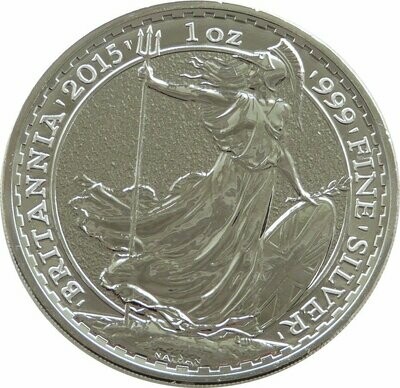 2015 Britannia £2 Silver Bullion 1oz Coin - Textured Fields