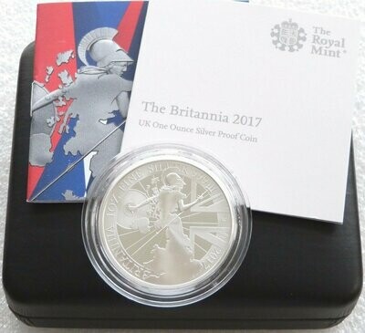 2017 Britannia £2 Silver Proof 1oz Coin Box Coa