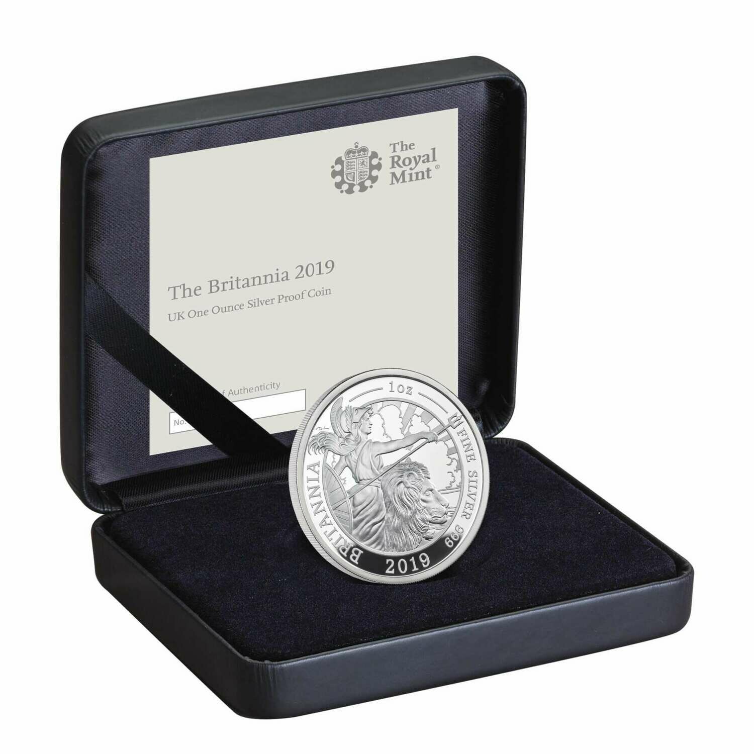 2019 Britannia £2 Silver Proof 1oz Coin Box Coa