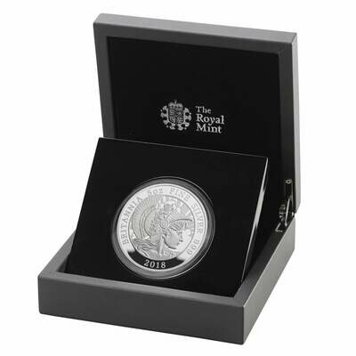2018 Britannia £10 Silver Proof 5oz Coin Box Coa - Mintage 353