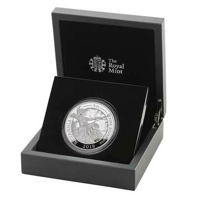 2019 Britannia £10 Silver Proof 5oz Coin Box Coa - Mintage 252