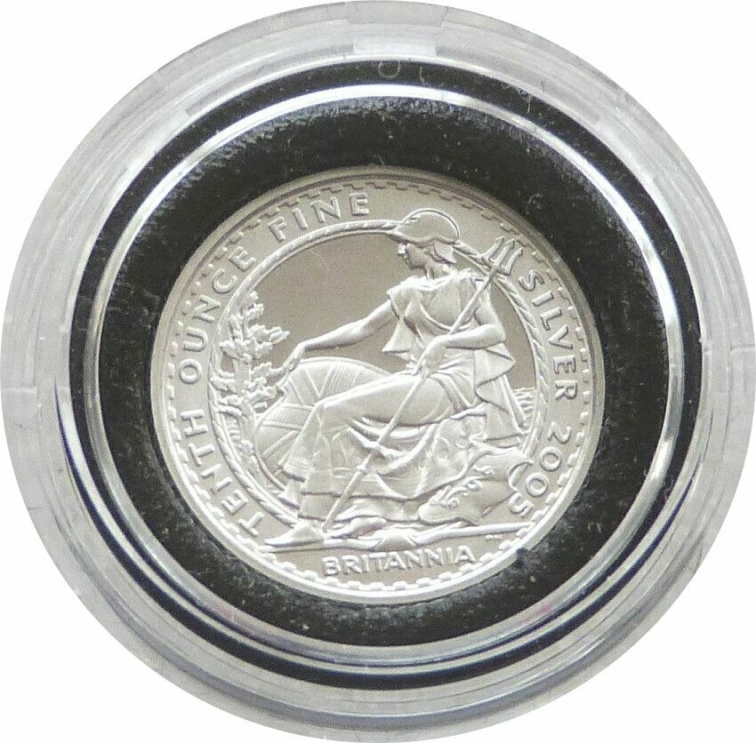 2005 Britannia 20p Silver Proof 1/10oz Coin