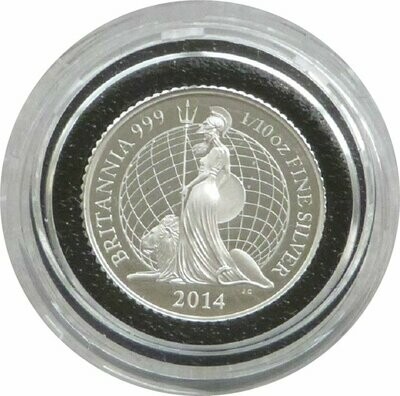 2014 Britannia 20p Silver Proof 1/10oz Coin