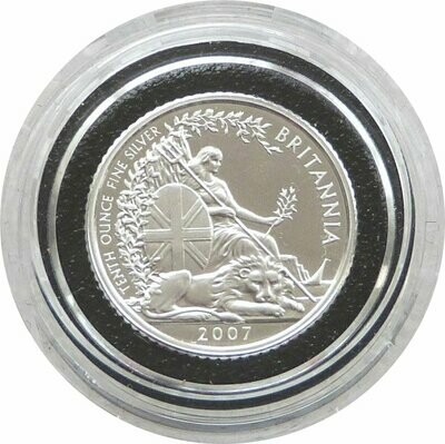 2007 Britannia 20p Silver Proof 1/10oz Coin