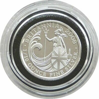 2008 Britannia 20p Silver Proof 1/10oz Coin