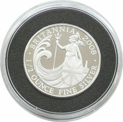 2008 Britannia £1 Silver Proof 1/2oz Coin
