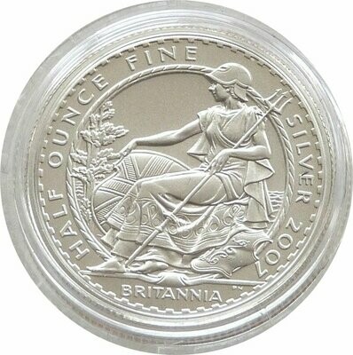2007 Britannia £1 Silver Matte Proof 1/2oz Coin - 2005 Design