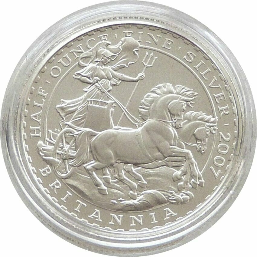 2007 Britannia £1 Silver Matte Proof 1/2oz Coin - 1997 Design
