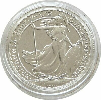 2007 Britannia £1 Silver Matte Proof 1/2oz Coin - 1987 Design