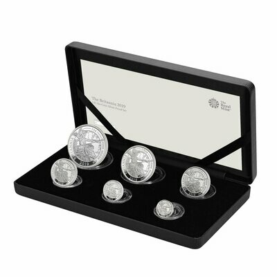 2019 Britannia Silver Proof 6 Coin Set Box Coa - Mintage 949