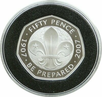 2009 Scout Movement Centenary 50p Silver Proof Coin - 2007