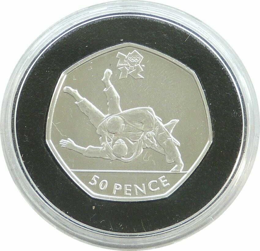 2011 London Olympic 2012 Sports Collection Judo 50p Silver Coin