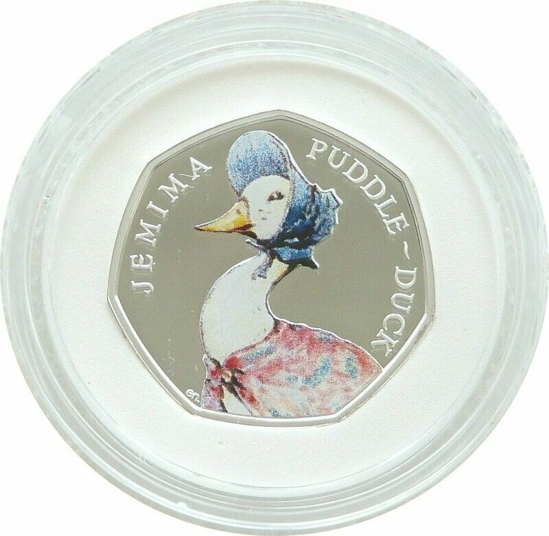 2016 Jemima Puddle-Duck 50p Silver Proof Coin Box Coa