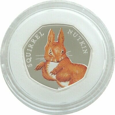 2016 Squirrel Nutkin 50p Silver Proof Coin Box Coa