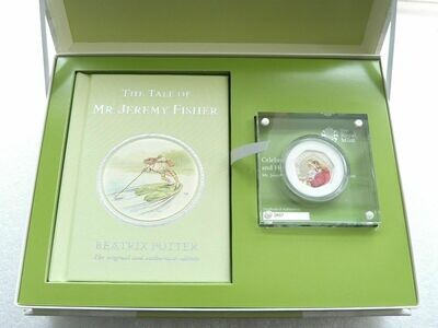 2017 Mr Jeremy Fisher Deluxe 50p Silver Proof Coin Box Coa