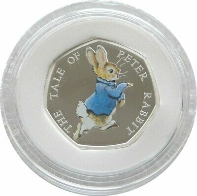 2017 Peter Rabbit 50p Silver Proof Coin Box Coa Signed by Designer